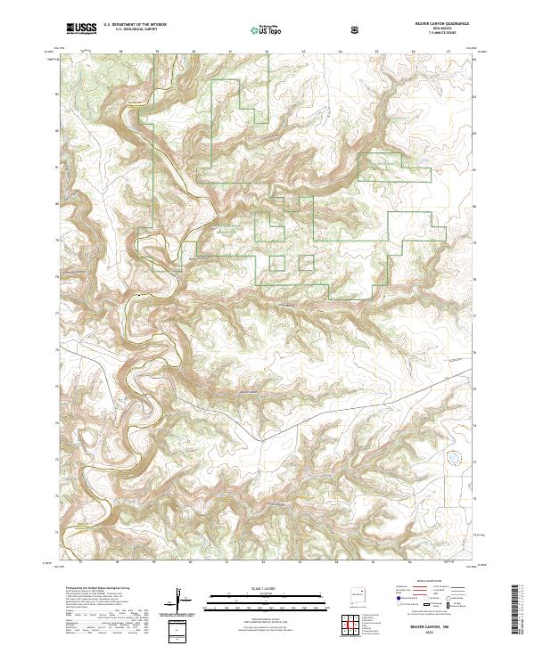 USGS Topographic Map – Beaver Canyon