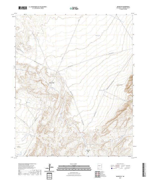 USGS Topographic Map – Becker SW