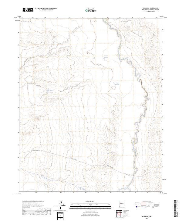 USGS Topographic Map – Belen NW