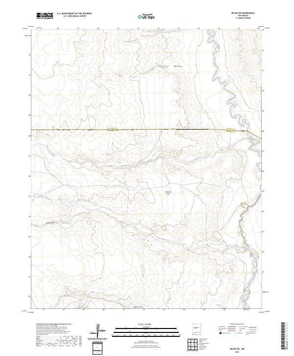 USGS Topographic Map – Belen SW