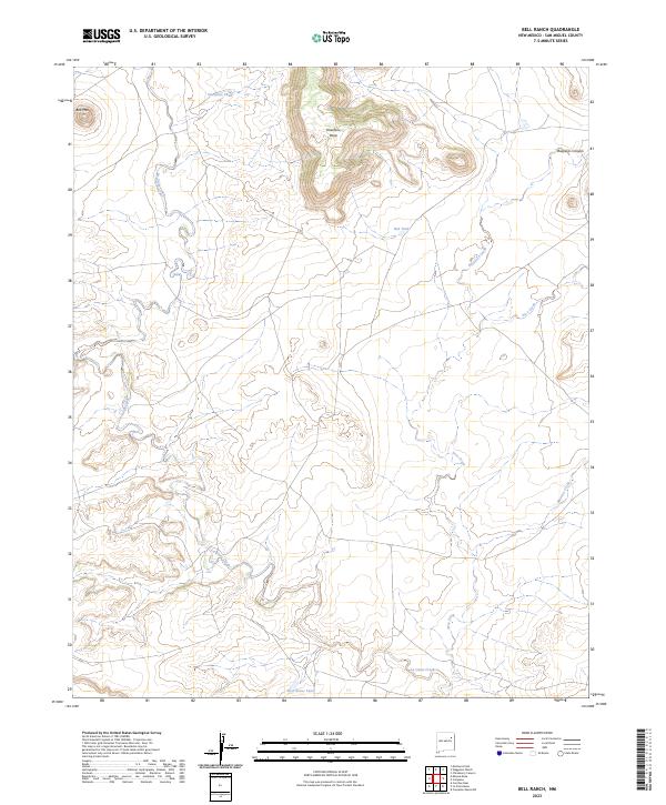 USGS Topographic Map – Bell Ranch