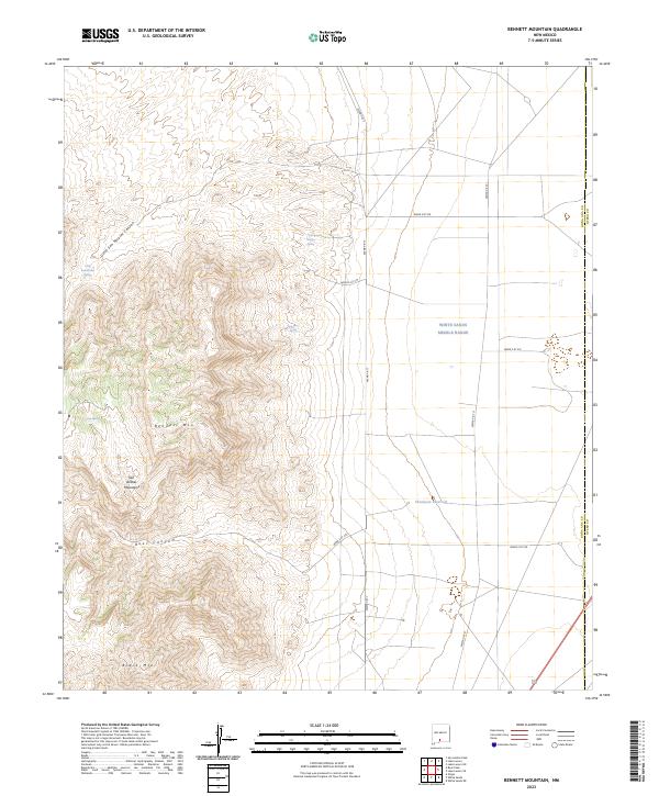 USGS Topographic Map – Bennett Mountain