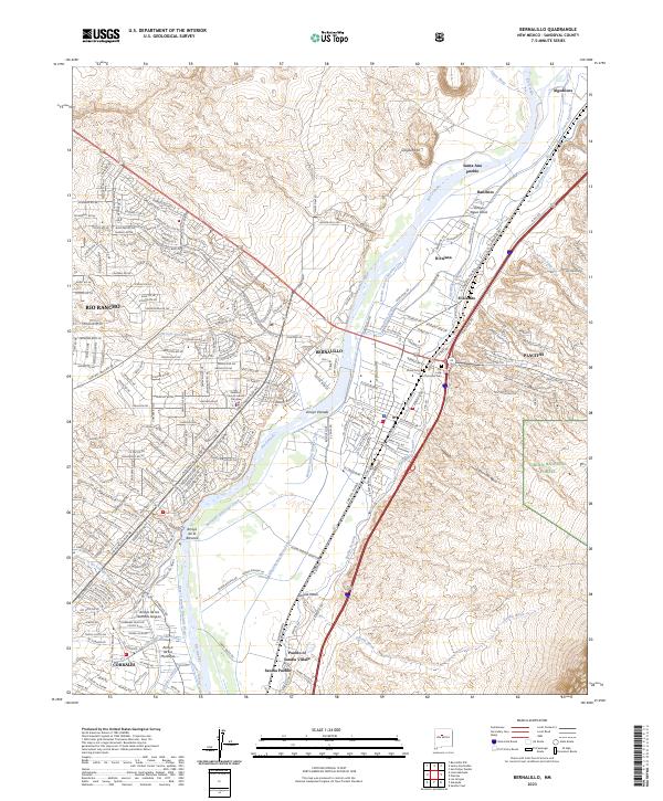 USGS Topographic Map – Bernalillo