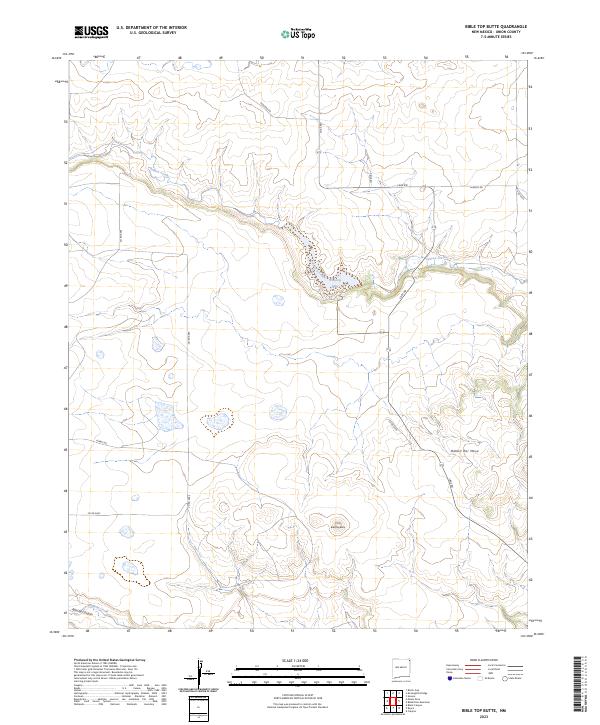 USGS Topographic Map – Bible Top Butte