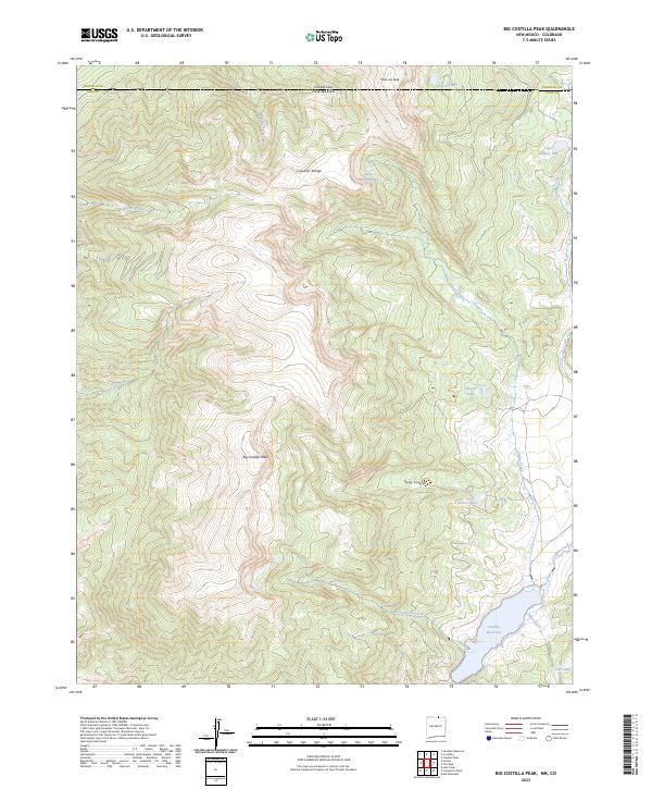 USGS Topographic Map – Big Costilla Peak