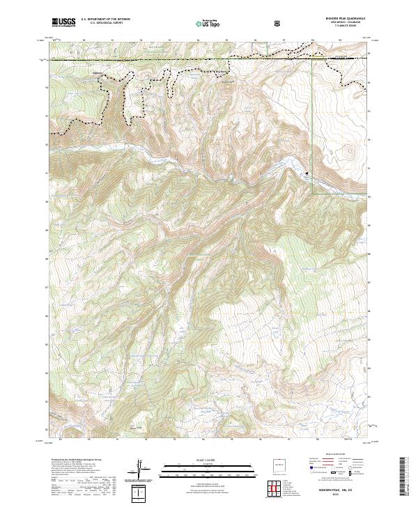 USGS Topographic Map – Bighorn Peak