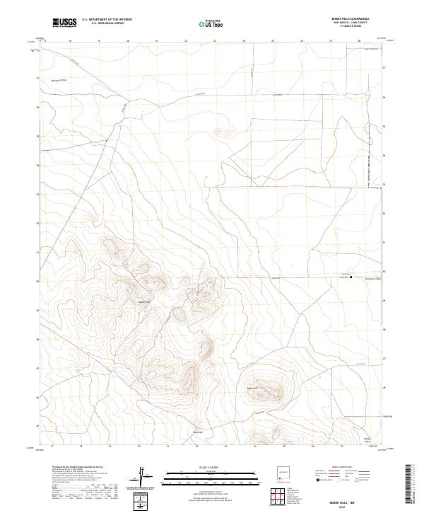 USGS Topographic Map – Bisbee Hills