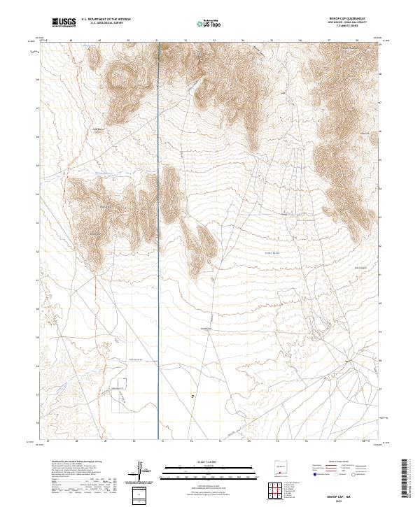 USGS Topographic Map – Bishop Cap