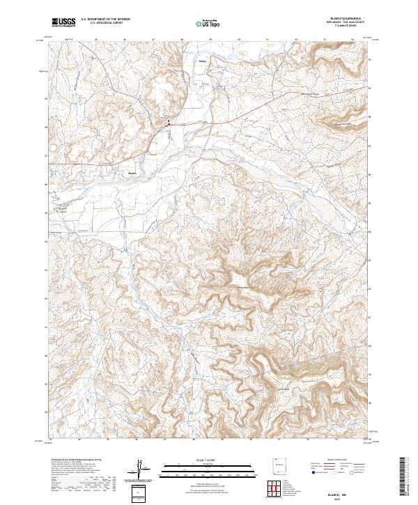 USGS Topographic Map – Blanco