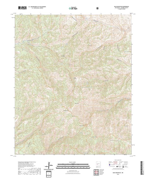 USGS Topographic Map – Blue Mountain