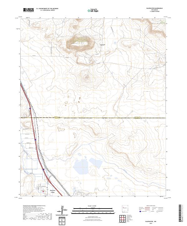 USGS Topographic Map – Bluewater