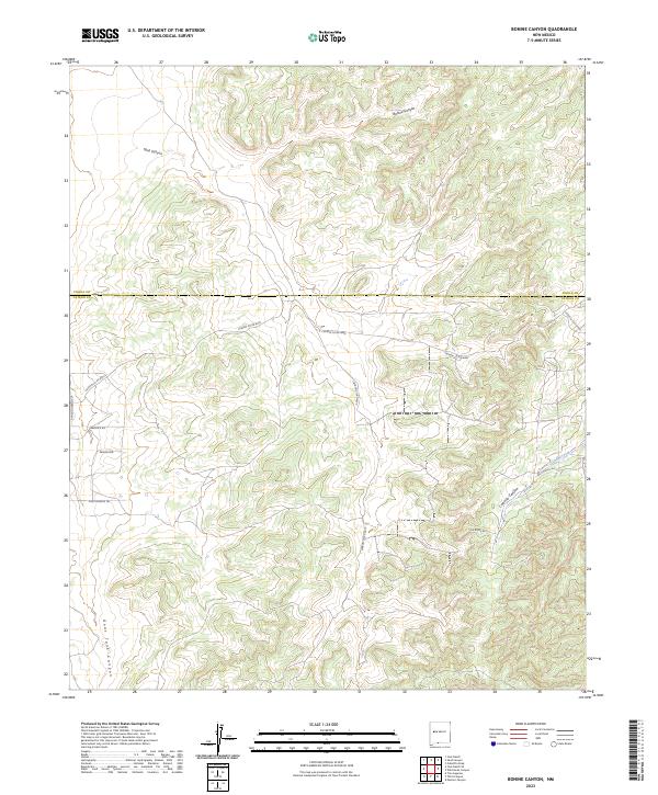 USGS Topographic Map – Bonine Canyon