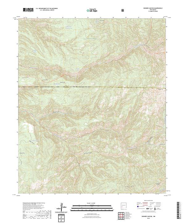 USGS Topographic Map – Bonner Canyon