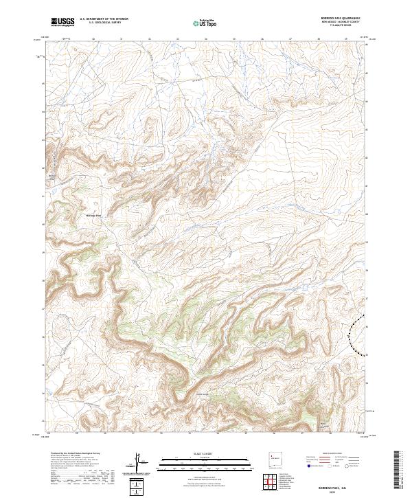 USGS Topographic Map – Borrego Pass
