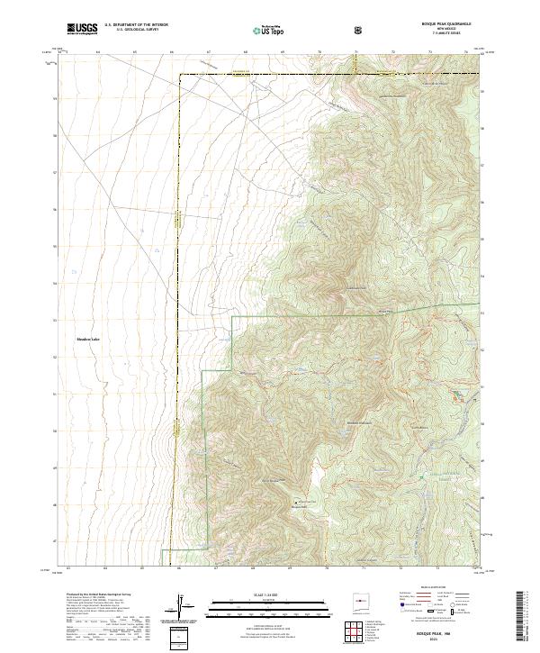 USGS Topographic Map – Bosque Peak