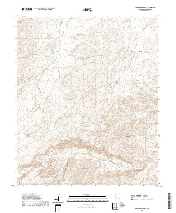 USGS Topographic Map – Box Canyon Ranch