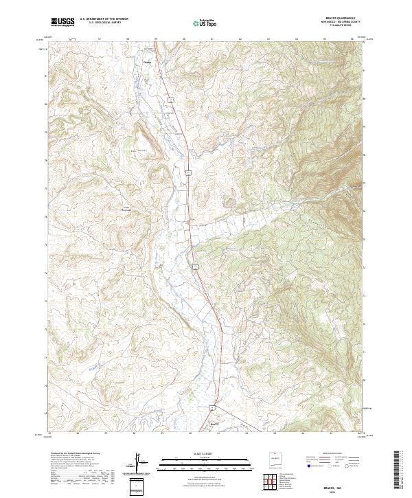 USGS Topographic Map – Brazos