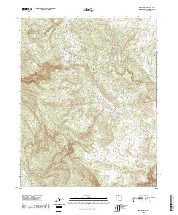 USGS Topographic Map – Brazos Peak