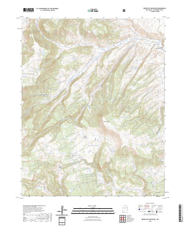 USGS Topographic Map – Broke Off Mountain