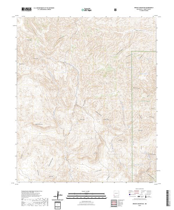 USGS Topographic Map – Brushy Mountain