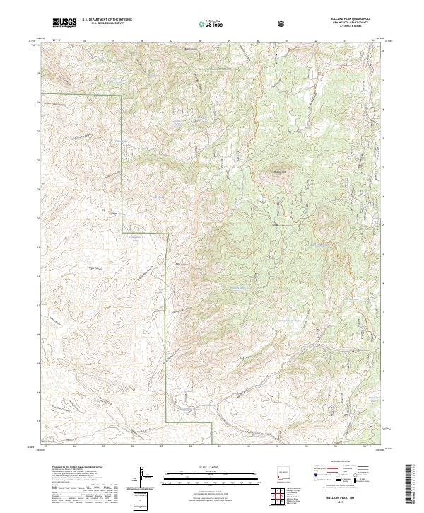 USGS Topographic Map – Bullard Peak