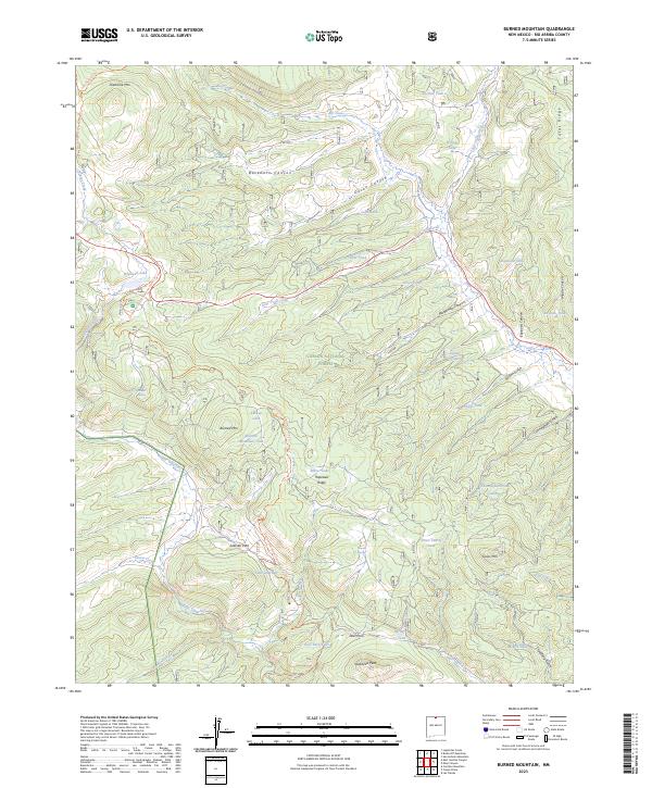 USGS Topographic Map – Burned Mountain