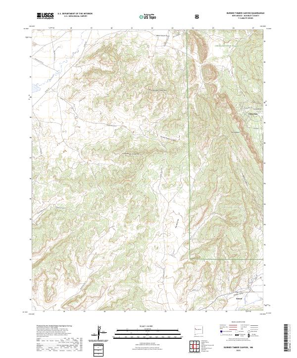 USGS Topographic Map – Burned Timber Canyon