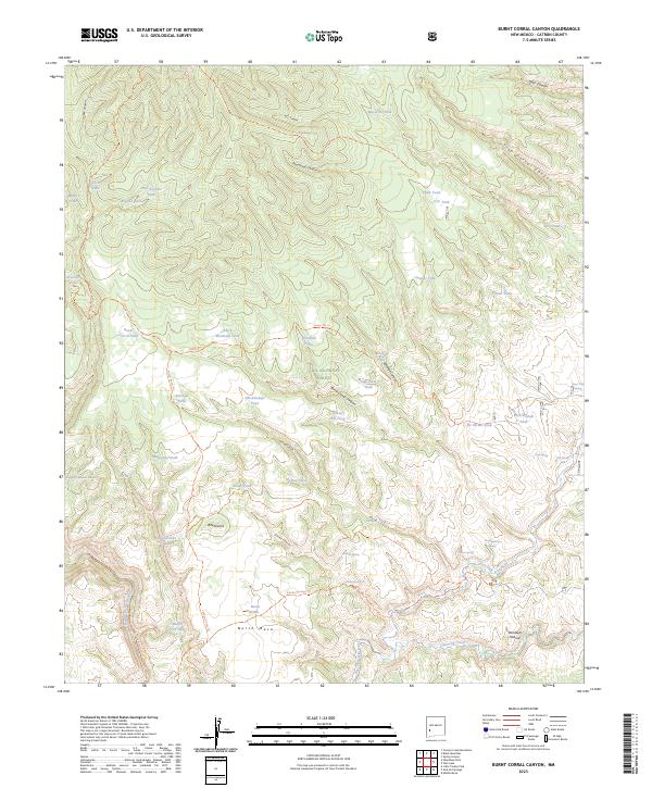 USGS Topographic Map – Burnt Corral Canyon