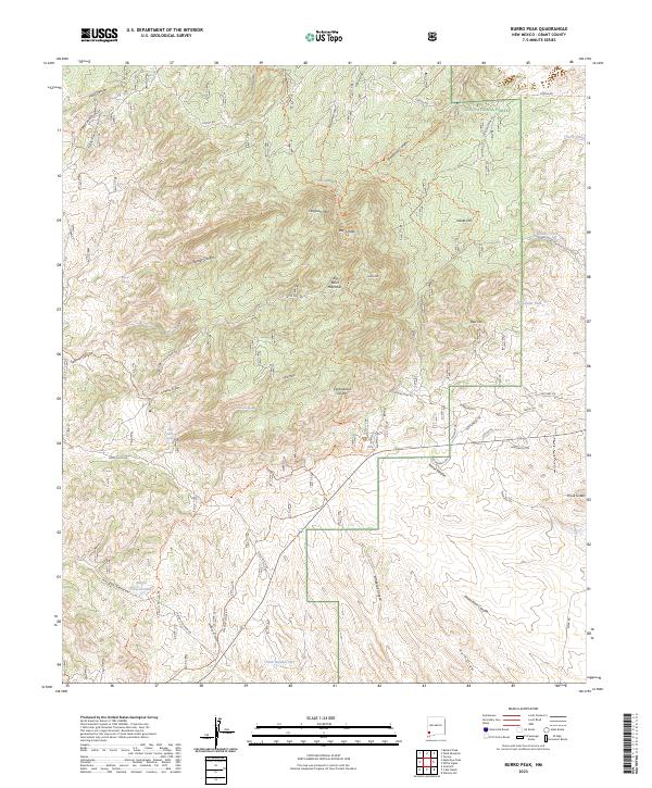 USGS Topographic Map – Burro Peak