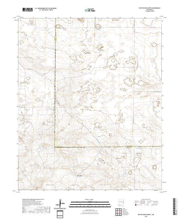 USGS Topographic Map – Button Mesa North
