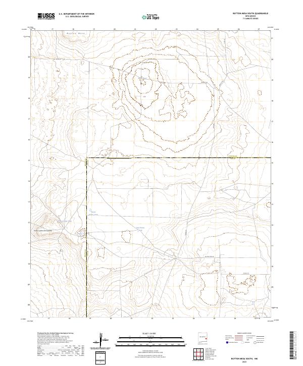 USGS Topographic Map – Button Mesa South