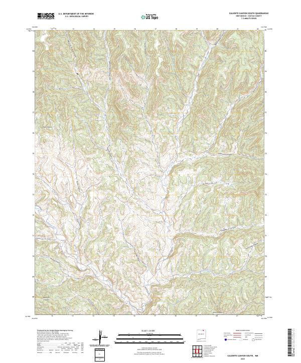 USGS Topographic Map – Caliente Canyon South