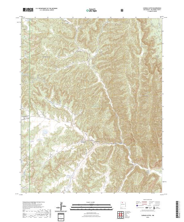 USGS Topographic Map – Canada Ojitos