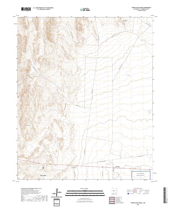 USGS Topographic Map – Canon Agua Buena