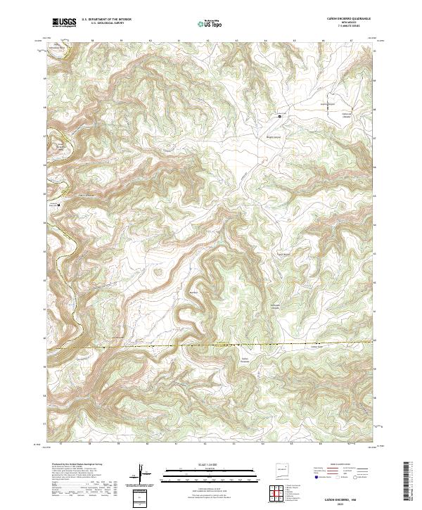 USGS Topographic Map – Canon Encierro