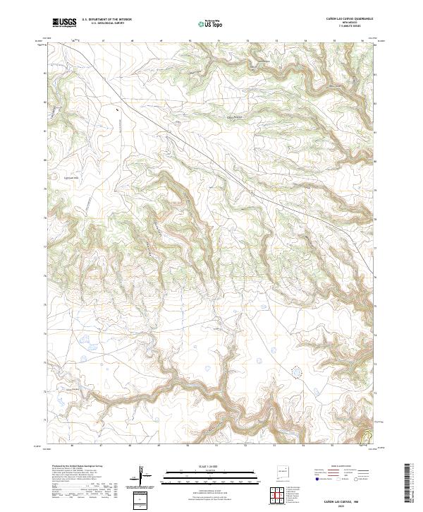 USGS Topographic Map – Canon Las Cuevas