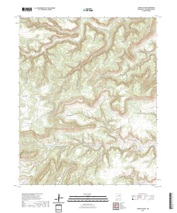 USGS Topographic Map – Canon Olguin
