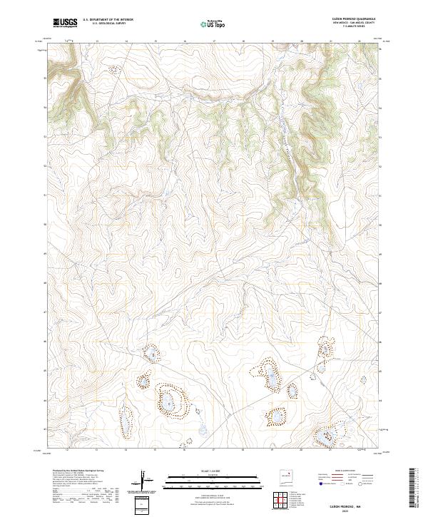 USGS Topographic Map – Canon Pedroso