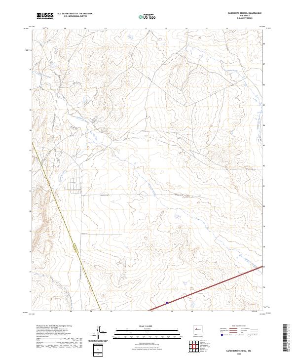 USGS Topographic Map – Canoncito School