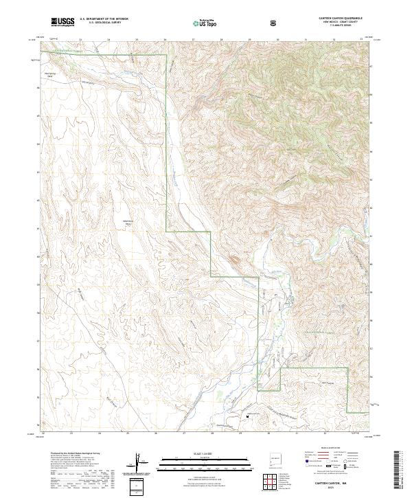 USGS Topographic Map – Canteen Canyon