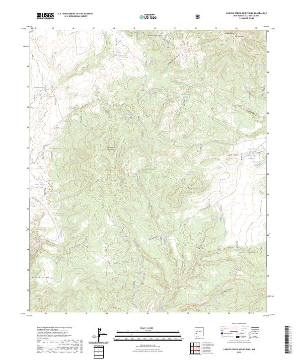 USGS Topographic Map – Canyon Creek Mountains
