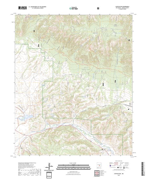 USGS Topographic Map – Capitan Pass