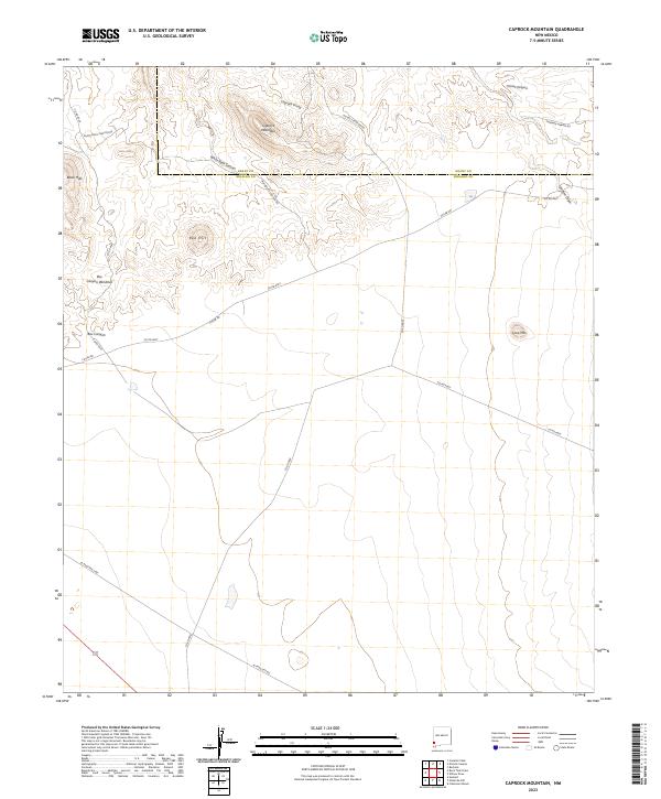 USGS Topographic Map – Caprock Mountain