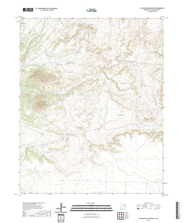 USGS Topographic Map – Captain Davis Mountain