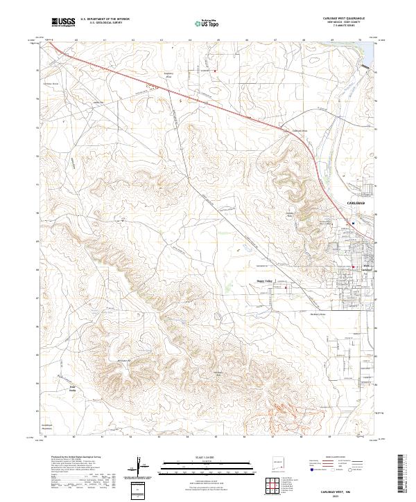 USGS Topographic Map – Carlsbad West