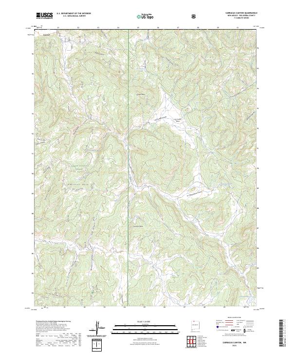 USGS Topographic Map – Carracas Canyon