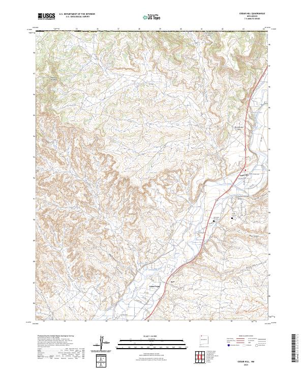 USGS Topographic Map – Cedar Hill