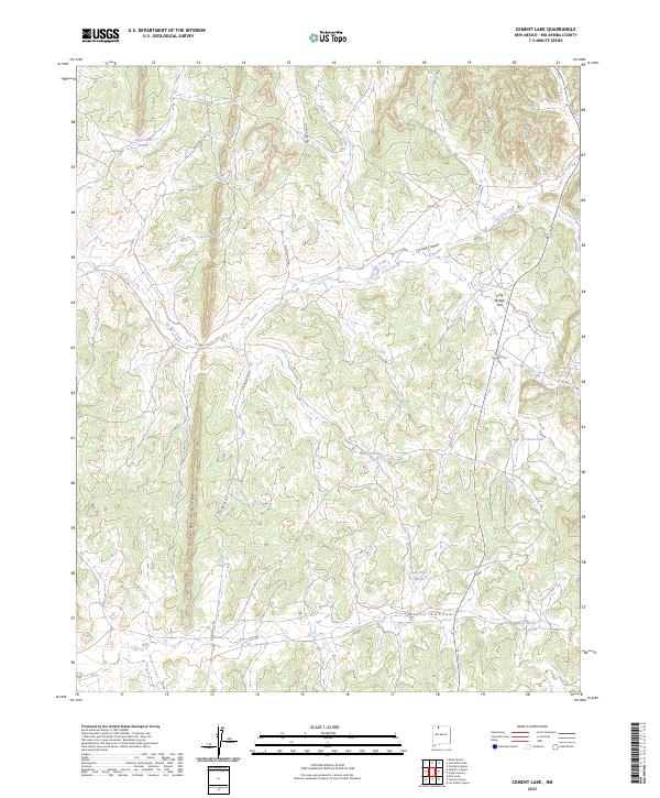USGS Topographic Map – Cement Lake