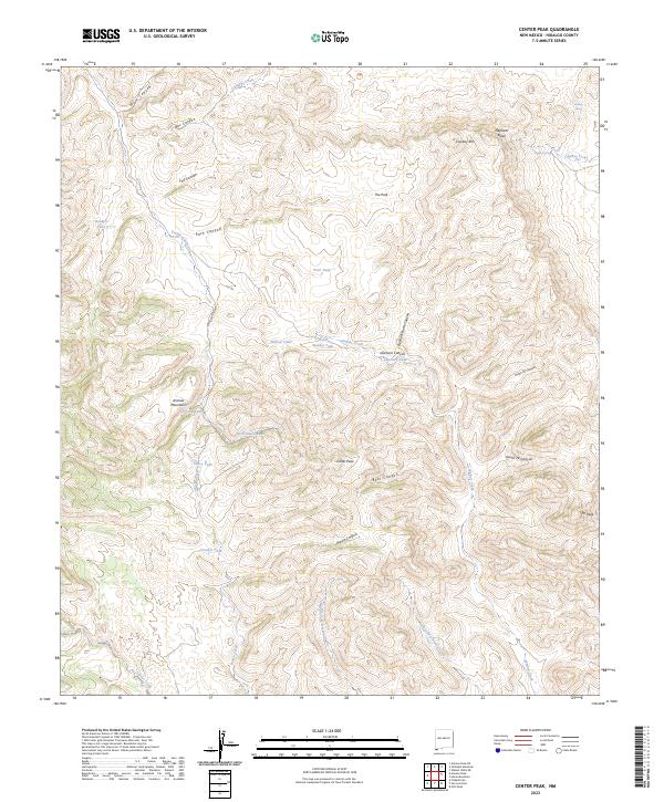 USGS Topographic Map – Center Peak