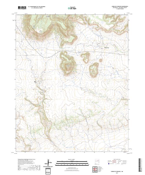 USGS Topographic Map – Cerro De Corazon